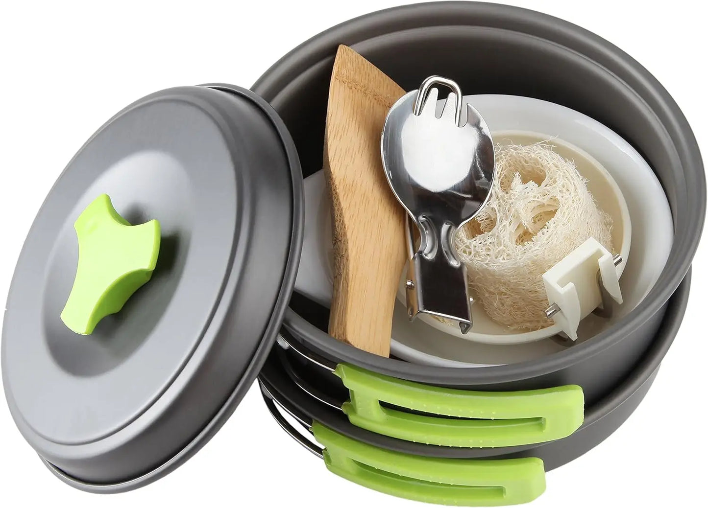 Camping Cookware Mess Kit for Backpacking Stove/Portable