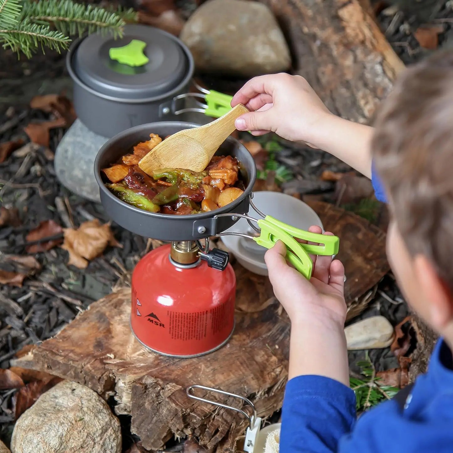 Camping Cookware Mess Kit for Backpacking Stove/Portable