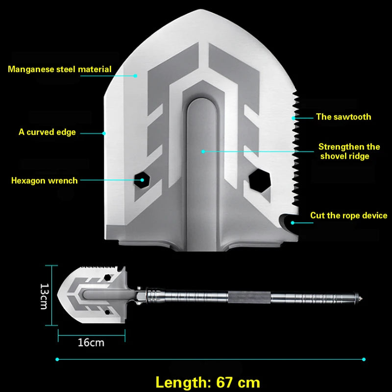 Multi-purpose Shovel, Tools Folding Military Shovel