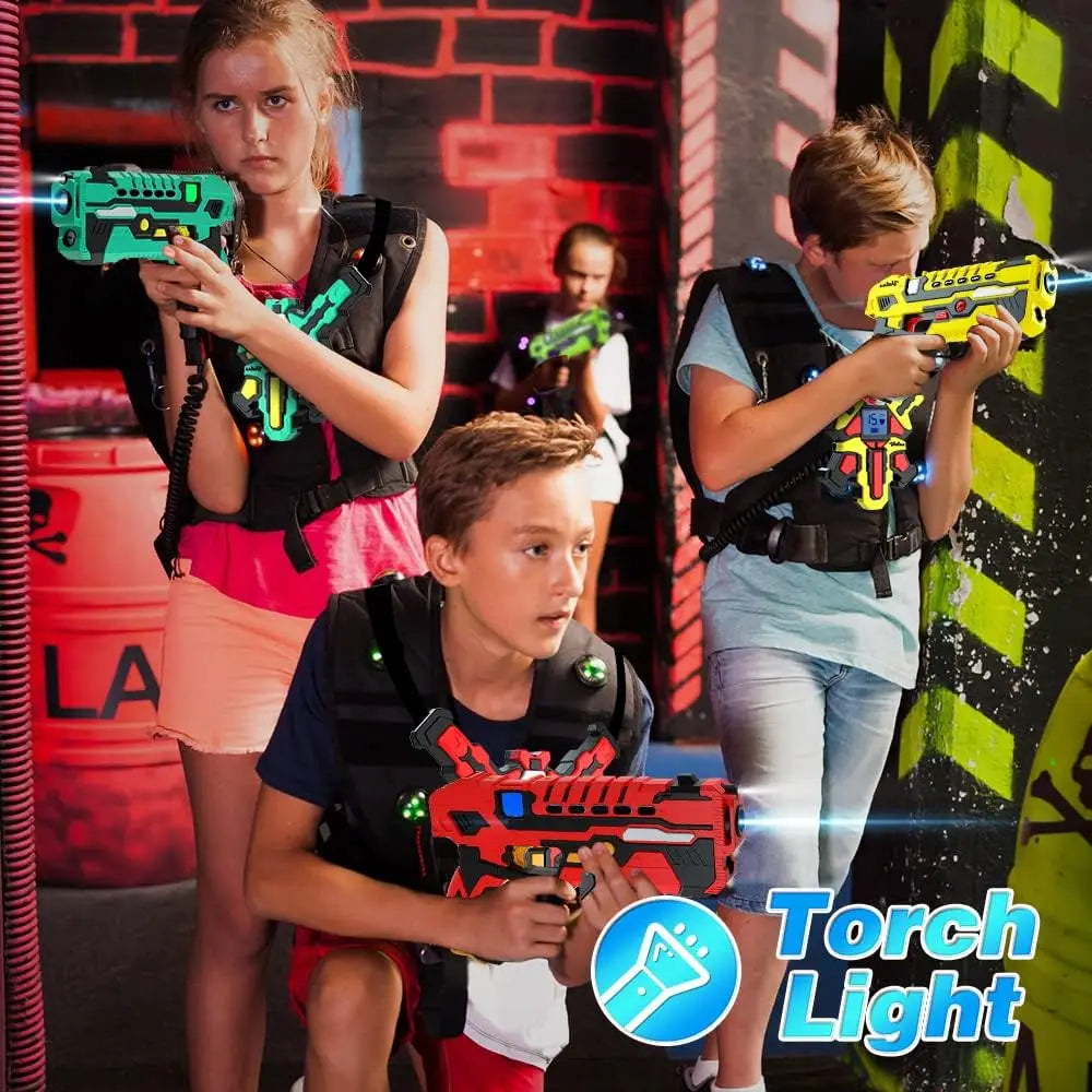 Laser Tag Guns Vests x4 Electric Indoor Outdoor Games
