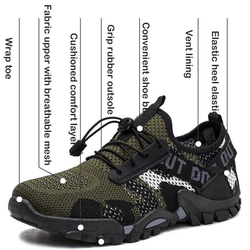 Oulylan Men Outdoor Hiking Trekking Climbing Shoes