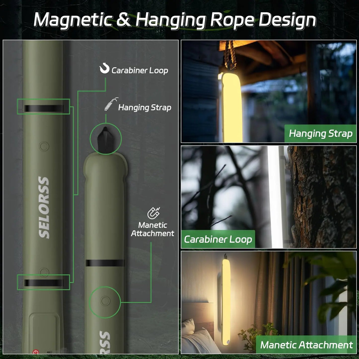 Rechargeable Portable Camping Strong Light Waterproof