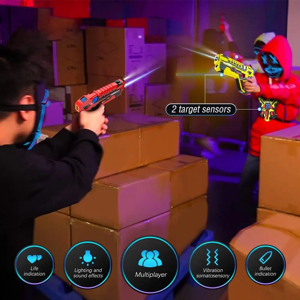 Laser Tag Guns Vests x4 Electric Indoor Outdoor Games