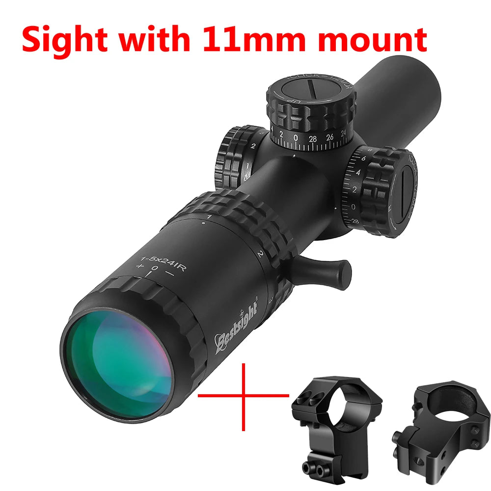 1-5X24 Tactical Optical Rifle Scope Illuminated Reticle