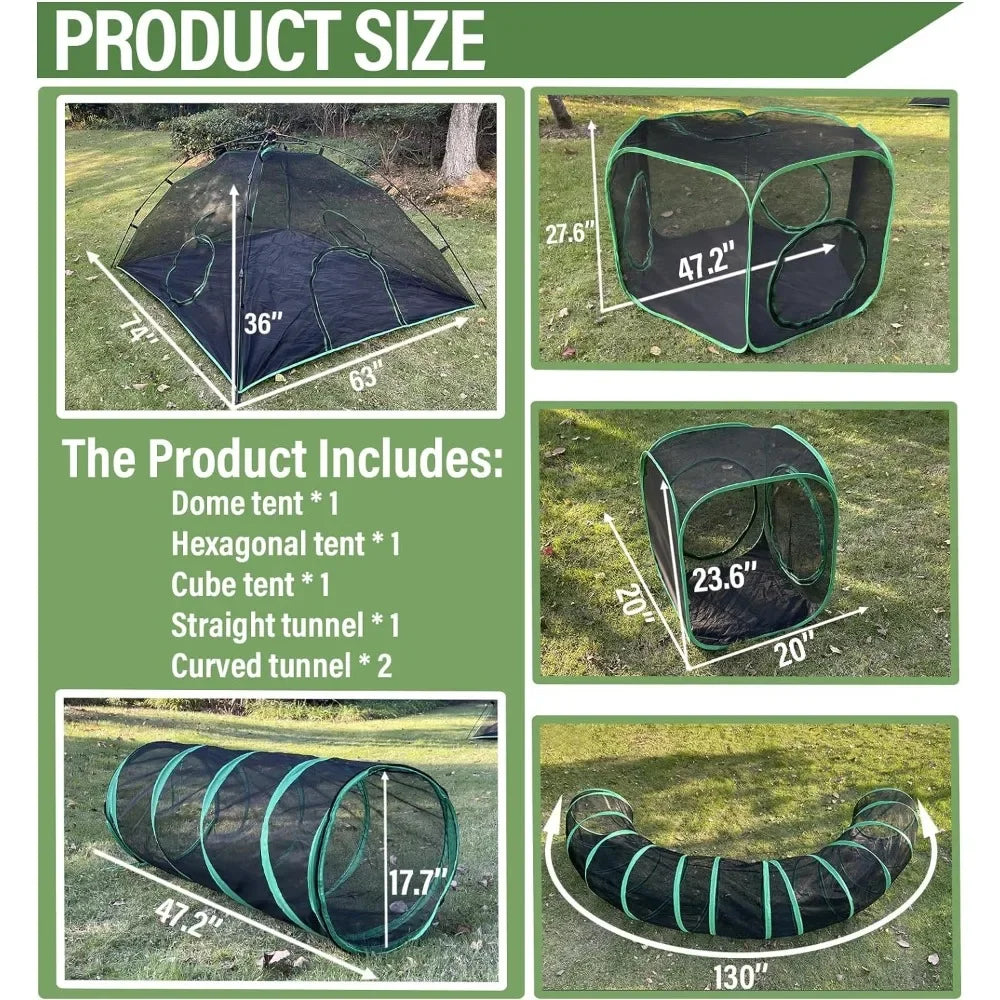 Outdoor Cat Play Tents and Tunnels