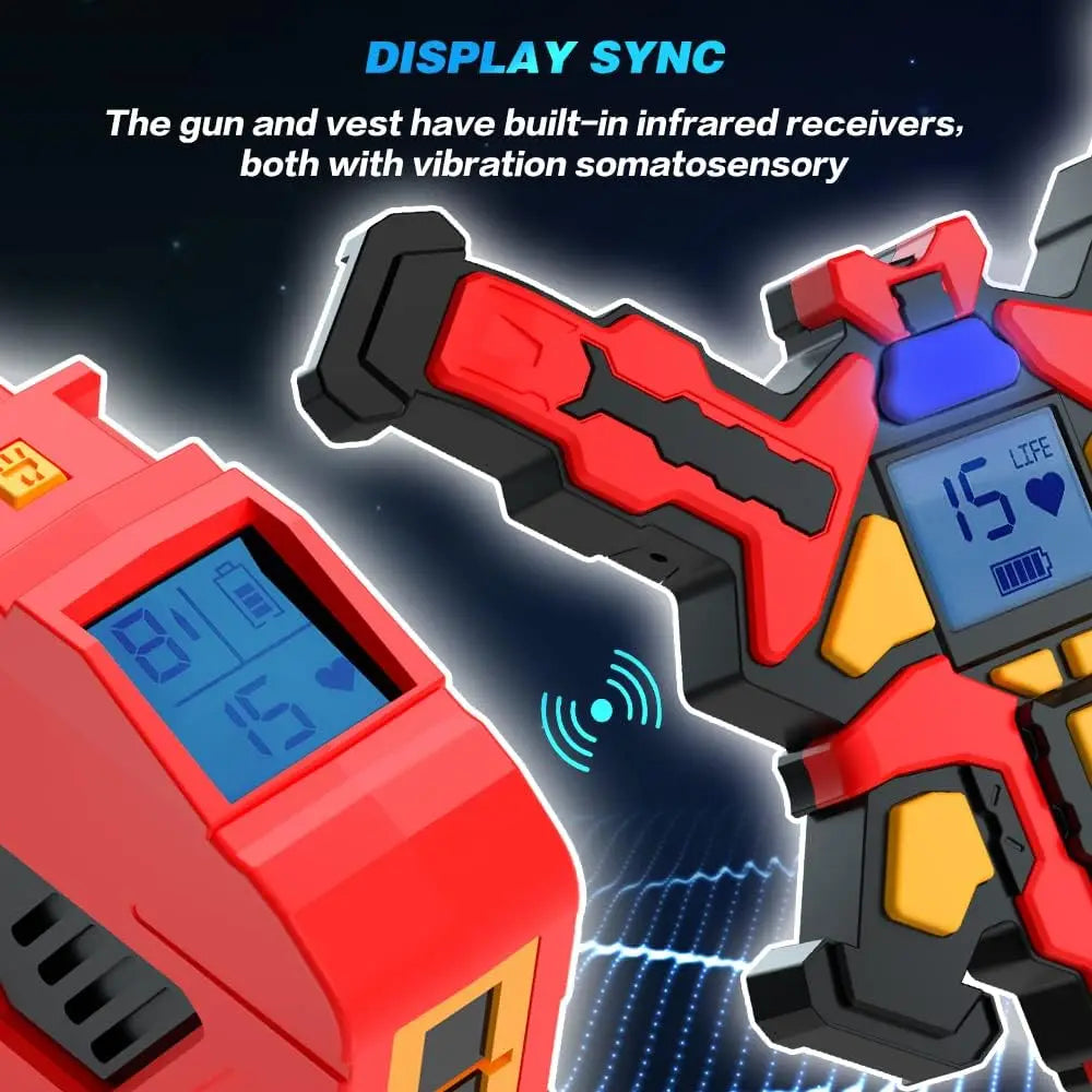 Laser Tag Guns Vests x4 Electric Indoor Outdoor Games