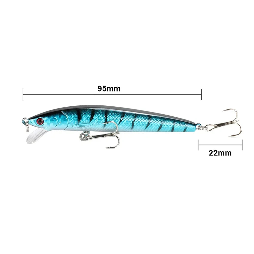 10 PCS Minnow Fishing Lures Floating Hard