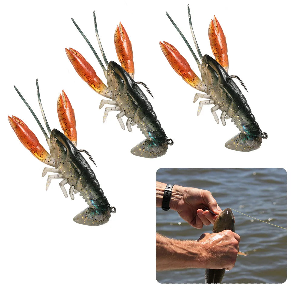 Soft Crawfish Shrimp Lobster Claw Bait