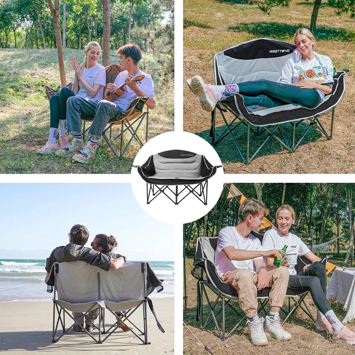 Camping Chair Heavy Duty Outdoor Support 440 lbs