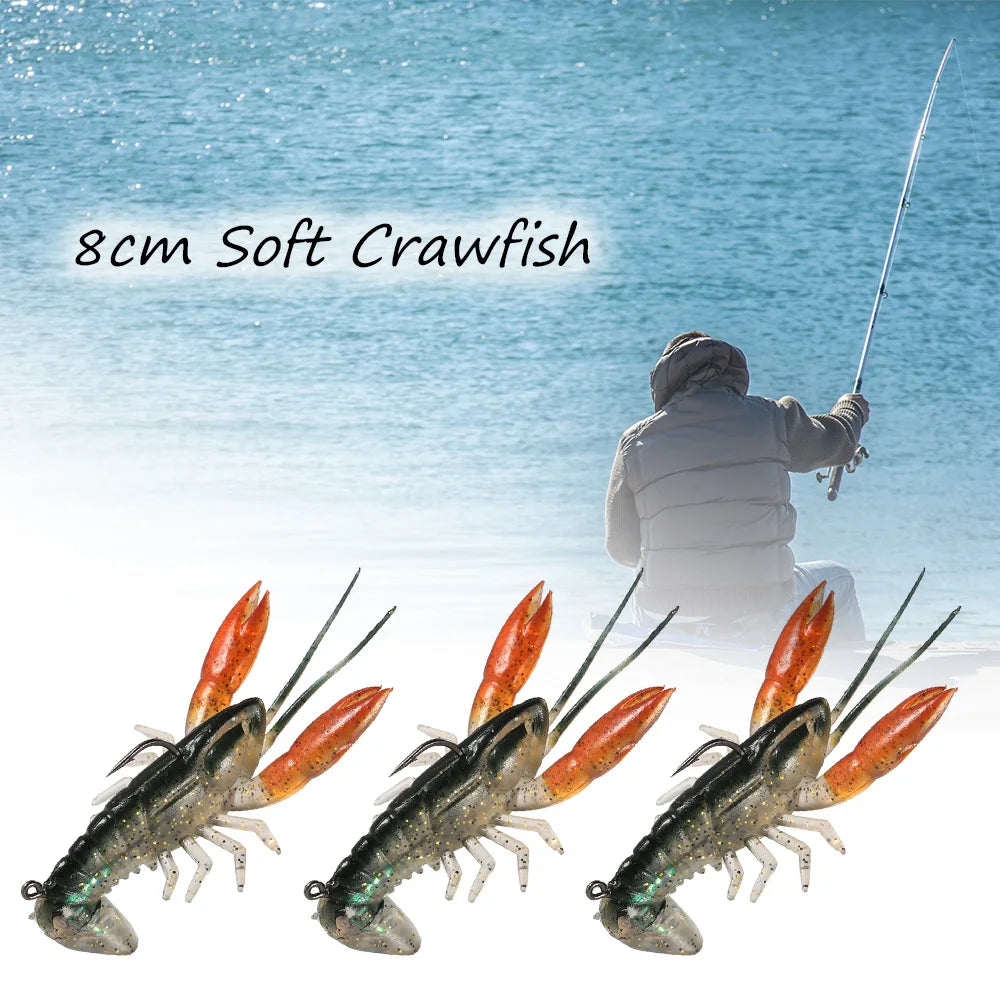 Soft Crawfish Shrimp Lobster Claw Bait