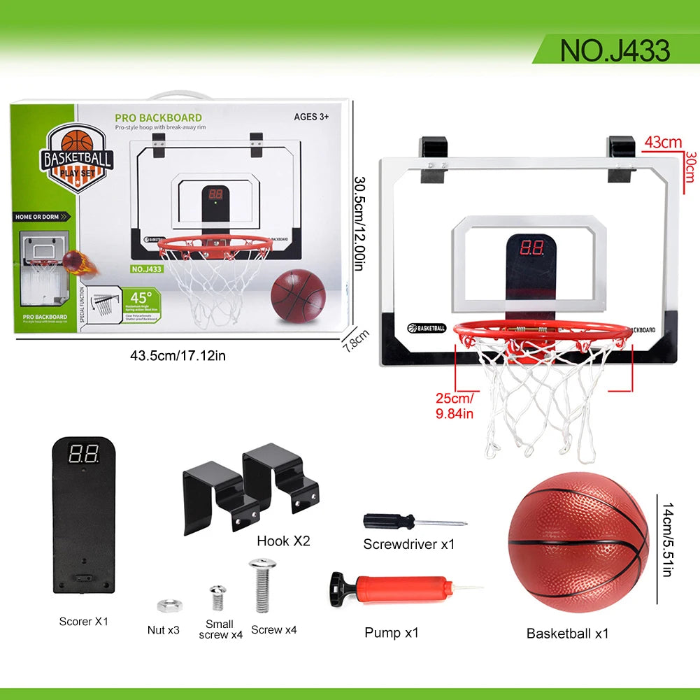 Mini Basketball Hoop With Scoreboard Outdoor Indoor