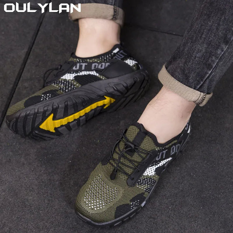 Oulylan Men Outdoor Hiking Trekking Climbing Shoes