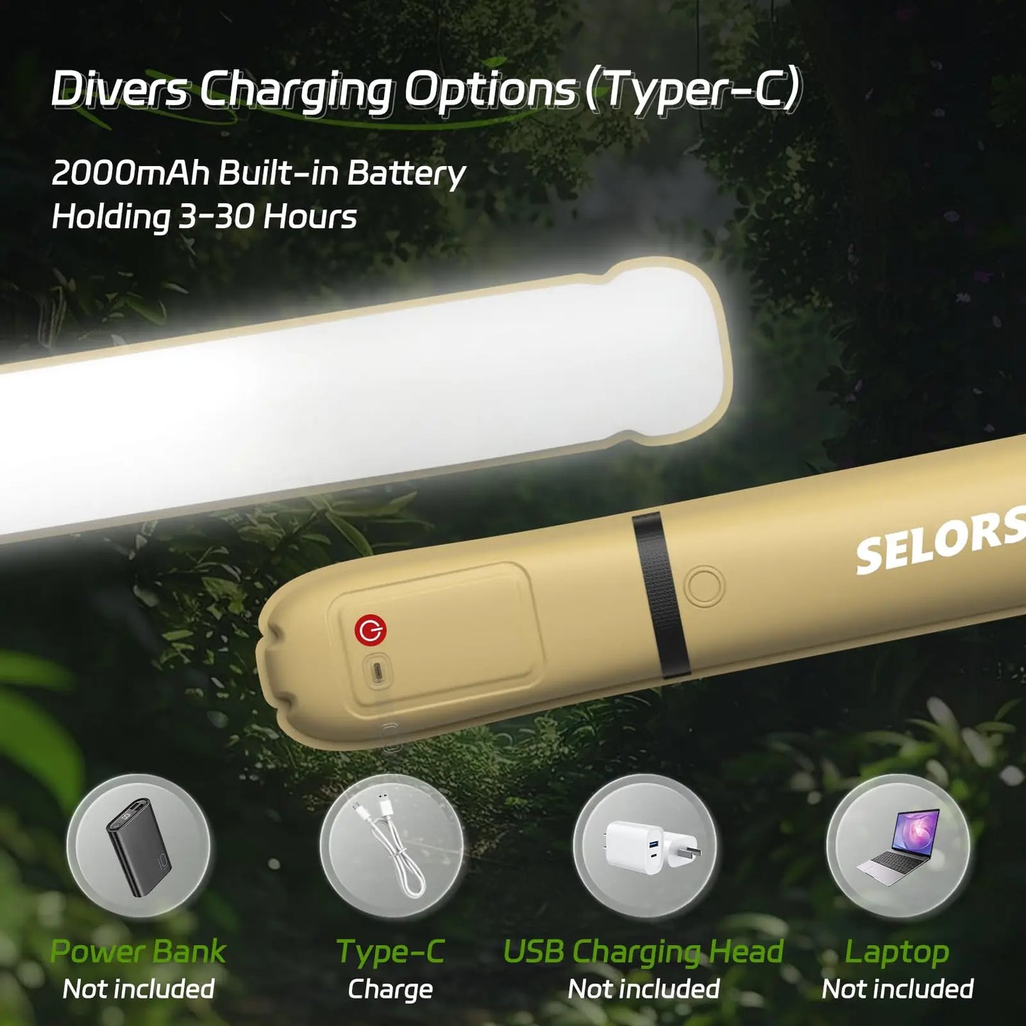 Rechargeable Portable Camping Strong Light Waterproof