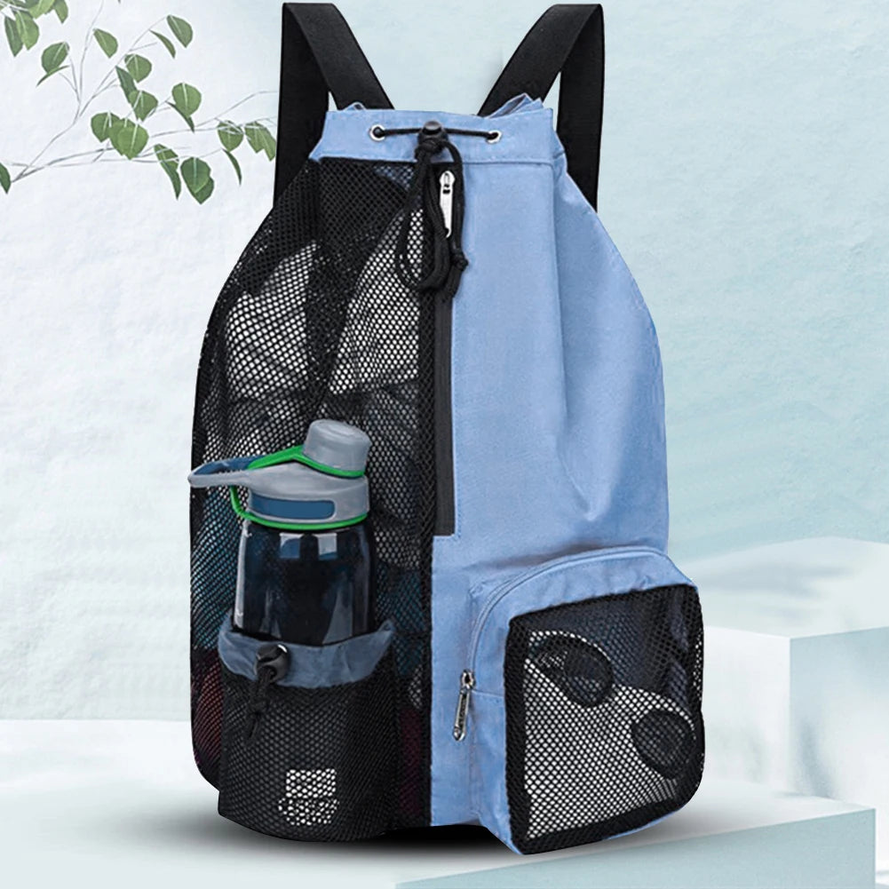 Mesh Drawstring Backpack Lightweight for Travel Sports