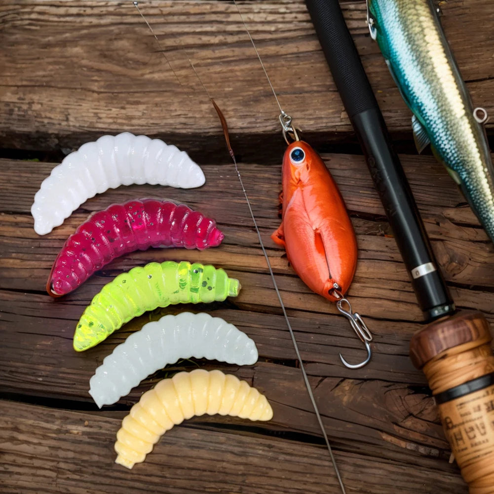 Artificial Bread Worm Baits Smell Worms Fishing Lures