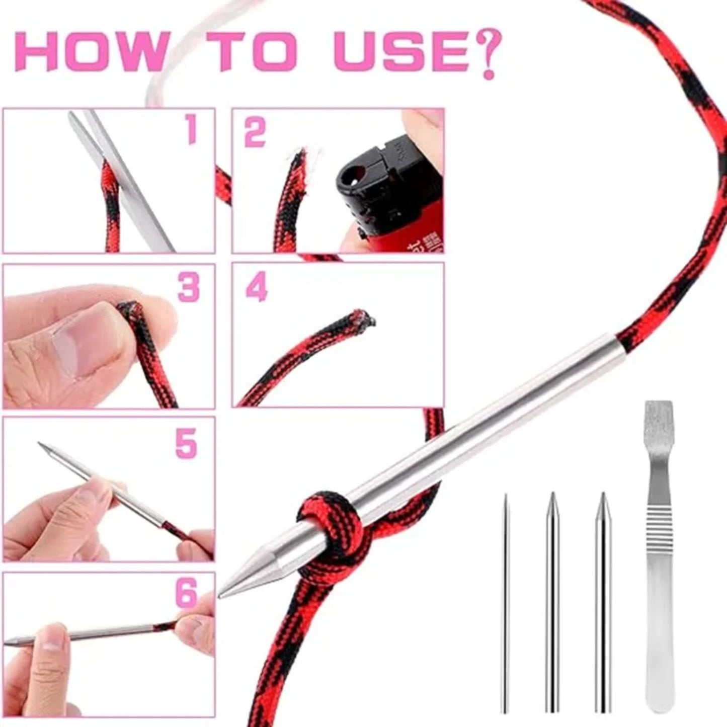 Paracord Rope Kit Crafting Set Lanyards Collar