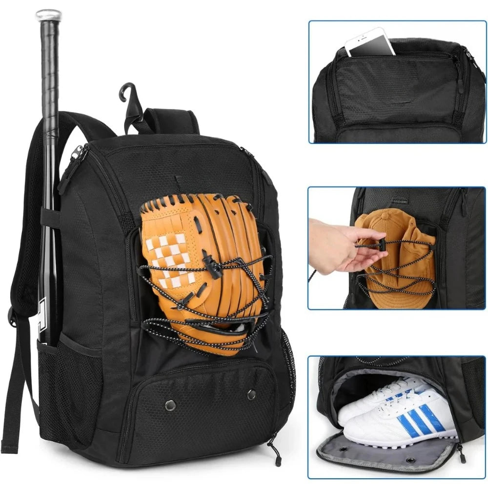 Baseball, Softball Bat Bag Shoes Compartment Lightweight