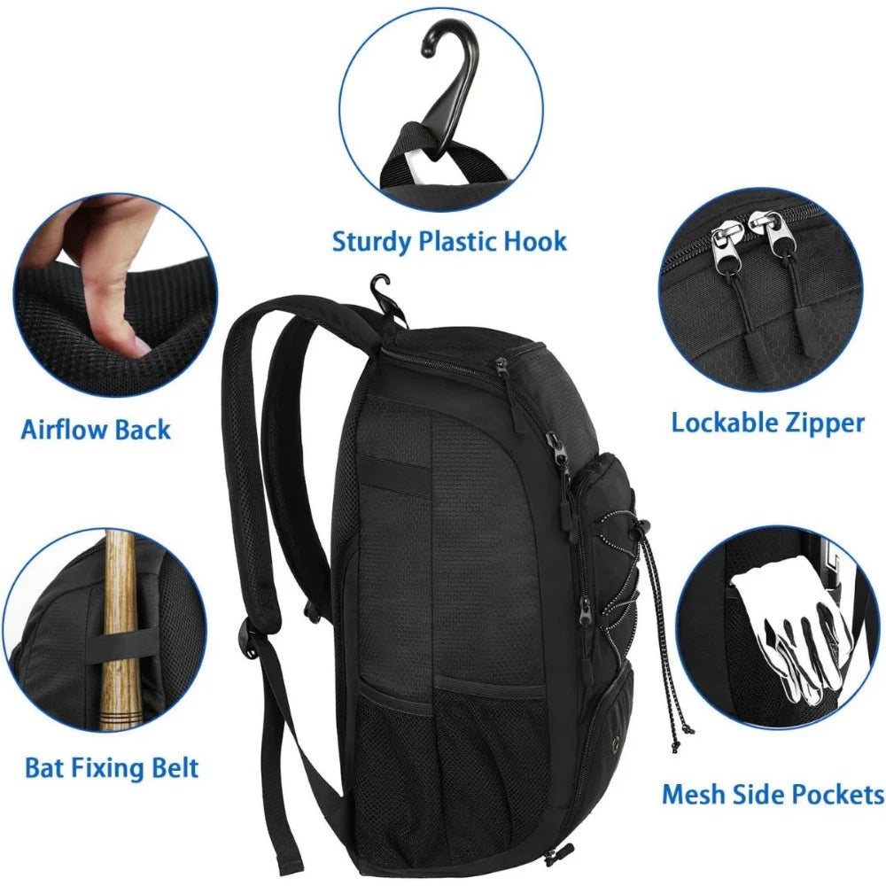 Baseball, Softball Bat Bag Shoes Compartment Lightweight