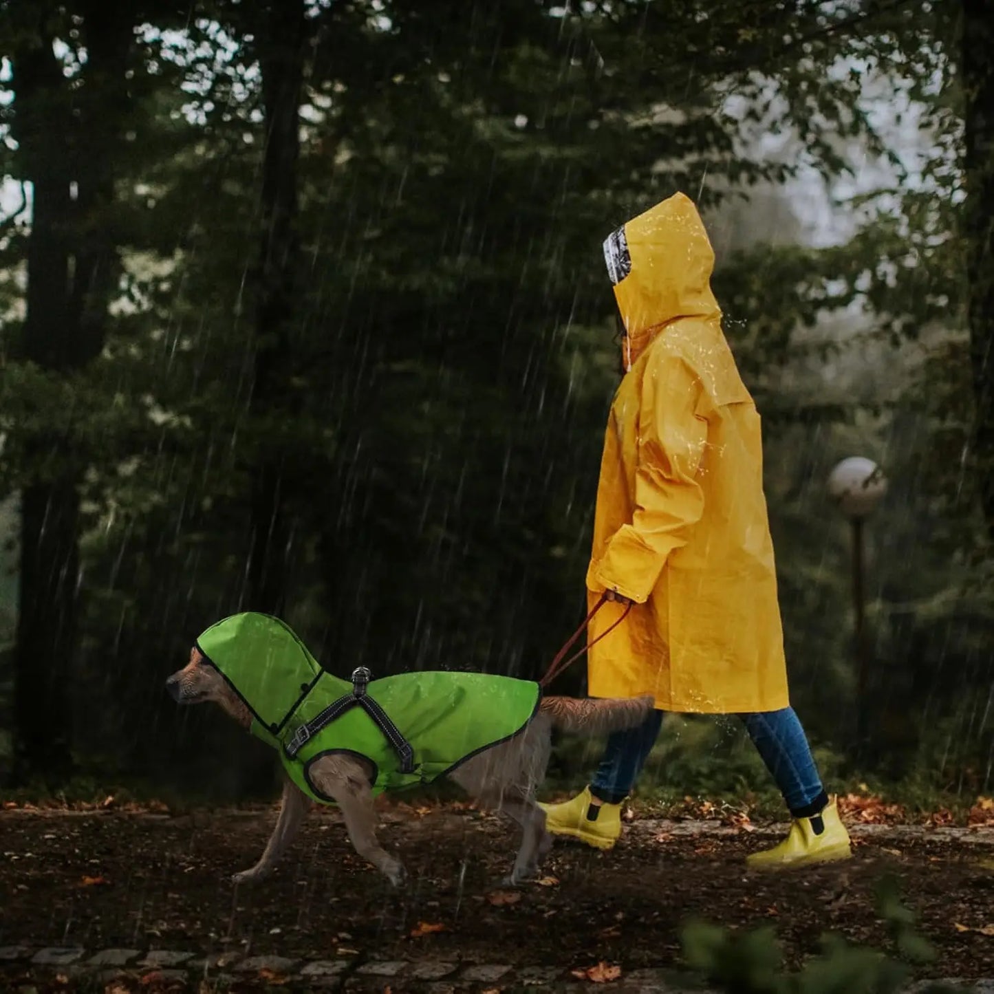 Dog Raincoat Waterproof Dog Hoodie Reflective