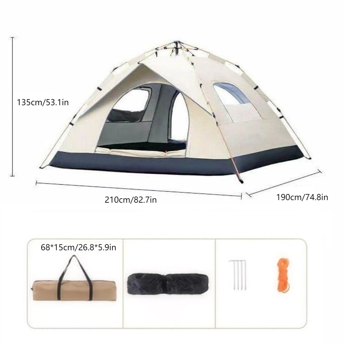 Outdoor shelter Sunshade 4 person waterproof mountaineering