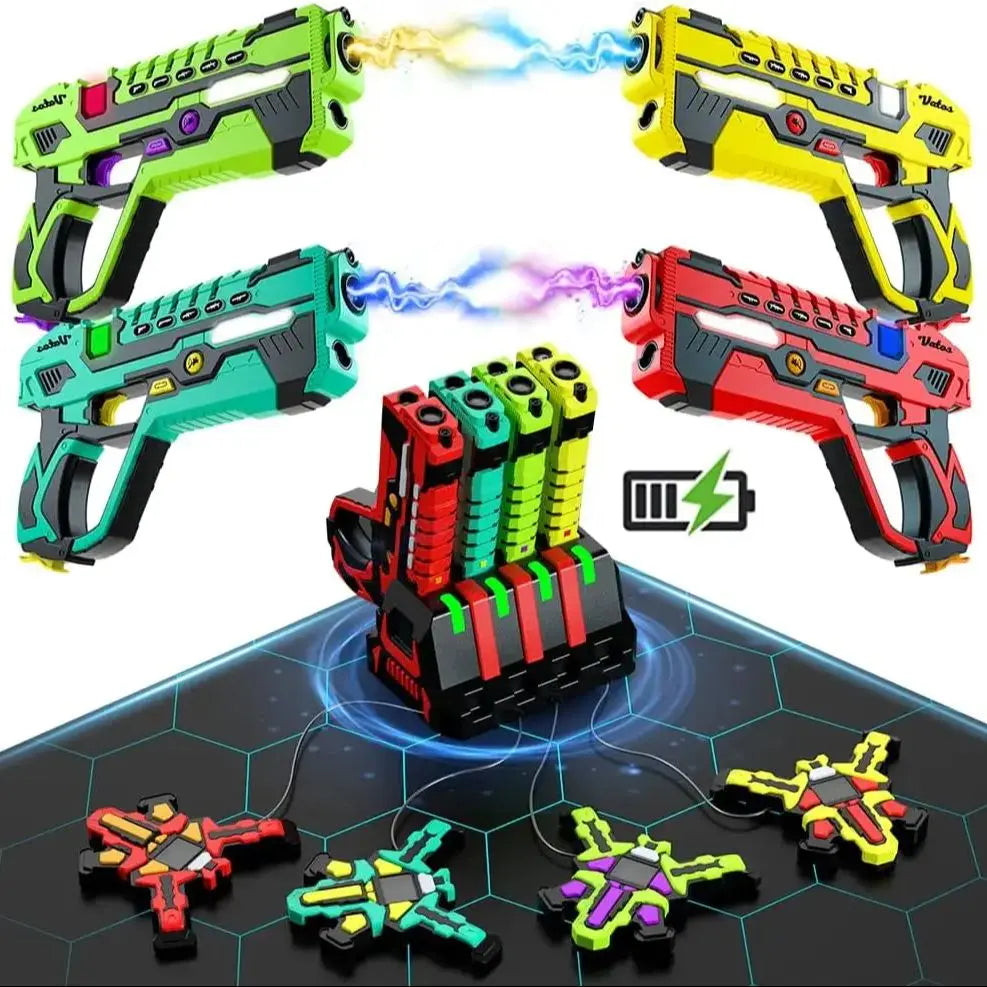 Laser Tag Guns Vests x4 Electric Indoor Outdoor Games