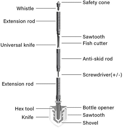 Multi-purpose Shovel, Tools Folding Military Shovel