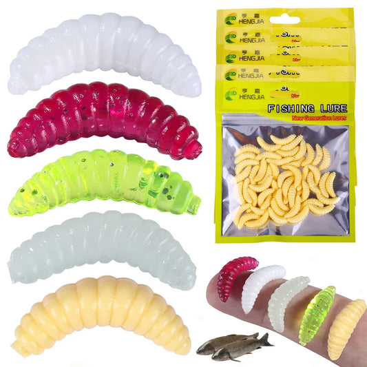 Artificial Bread Worm Baits Smell Worms Fishing Lures
